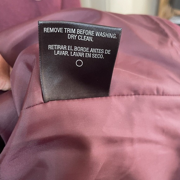 Covington Missy Fur Lapel Coat Half Button Closure Fig Women's Size Large NWT - Picture 6 of 11